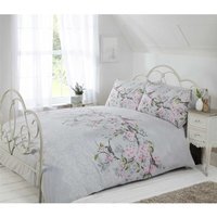 Eloise Florals Duvet Cover Set - Grey / Single