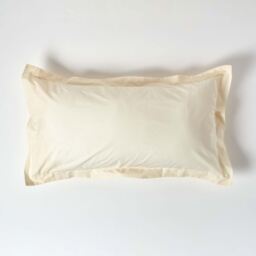 200 Thread Count Egyptian Cotton Oxford King Size Pillowcase - Cream - thumbnail 2