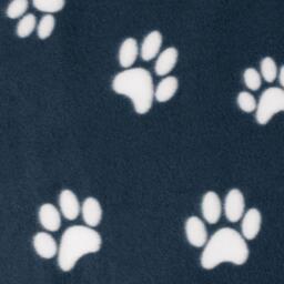 Paw Print Polar Fleece Throw - Navy - thumbnail 3
