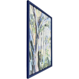 Abstract Woodland Framed Art - Blue - thumbnail 2