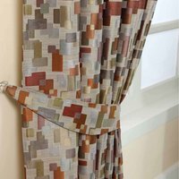 Abstract Jacquard Curtain Tie Back Pair - Multi