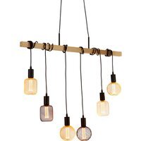 Woody 6 Light Bar Pendant  - Brown