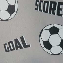 "Kids Football Blackout Eyelet Curtains - Grey / 46"" wide x 54"" drop" - thumbnail 4