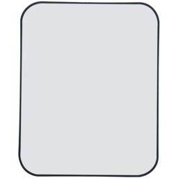 Rectangular Smooth Edges Wall Mirror - Black - thumbnail 2