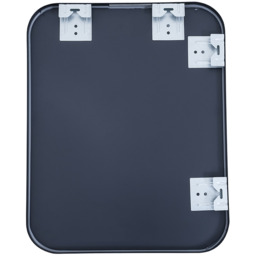 Rectangular Smooth Edges Wall Mirror - Black - thumbnail 3