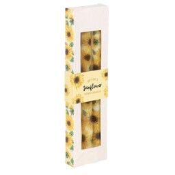 Sunflower Delight Taper Candle Set Of 3 - Yellow - thumbnail 2