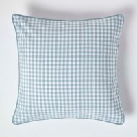 Cotton Gingham Check Cushion Cover - Blue / 60cm - image 1