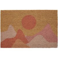 Bellevie Sunrise Design Coir Doormat - Orange