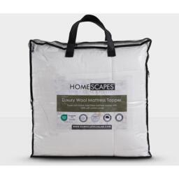 Homescapes Wool Mattress Topper Deep Fitting Comfort - Cream / Superking - thumbnail 2