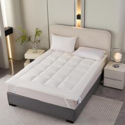 Homescapes Wool Mattress Topper Deep Fitting Comfort - Cream / Superking - thumbnail 4