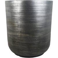 Coya Silver Ridged Planter Extra Large Composite Plant Pot - Grey
