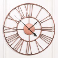 Copper Effect Large Wall Clock - Copper