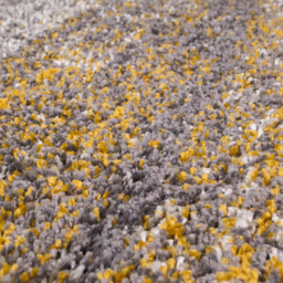 Super Soft Feel Mottled Striped Shaggy Area Rug - Ochre / 240cm x 60cm - thumbnail 2