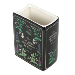 Poisonous Plants Book Vase Dark Elegant Floral Decor - Black - thumbnail 4