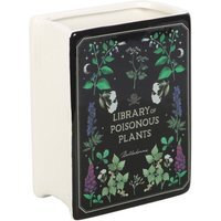 Poisonous Plants Book Vase Dark Elegant Floral Decor - Black
