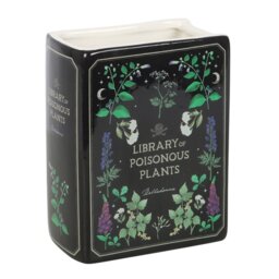 Poisonous Plants Book Vase Dark Elegant Floral Decor - Black - thumbnail 2
