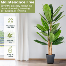 6.4 FT Tall Artificial Banana Tree - Green - thumbnail 3