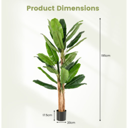 6.4 FT Tall Artificial Banana Tree - Green - thumbnail 5