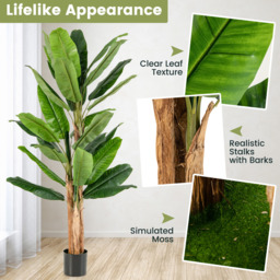 6.4 FT Tall Artificial Banana Tree - Green - thumbnail 2
