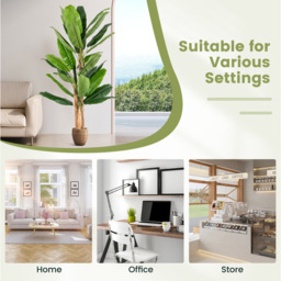 6.4 FT Tall Artificial Banana Tree - Green - thumbnail 4