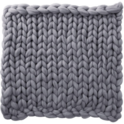 Home Wool Chunky Hand-Woven Blanket Throw - Grey - thumbnail 5