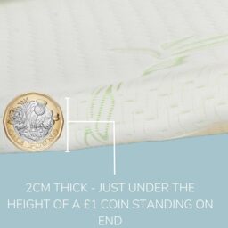 KH Memory Foam Mattress Topper 2cm Deep - White / King - thumbnail 5