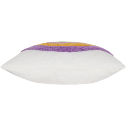 Rainbow Tassels Tufted Cushion - White / Polyester - thumbnail 3