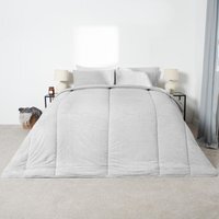Coverless 10.5 Tog Teddy Duvet Set - Silver / Double - image 1