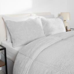 Coverless 10.5 Tog Teddy Duvet Set - Silver / Double - thumbnail 4