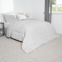Coverless 10.5 Tog Teddy Duvet Set - Silver / Double - thumbnail 2