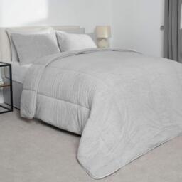 Coverless 10.5 Tog Teddy Duvet Set - Silver / Double - thumbnail 3