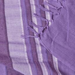 Cotton Morocco Striped Mauve Throw - Mauve / 255cm - thumbnail 4