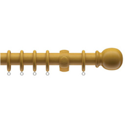 Complete Wooden Curtain Pole Set - Antique Pine / 300cm - thumbnail 3
