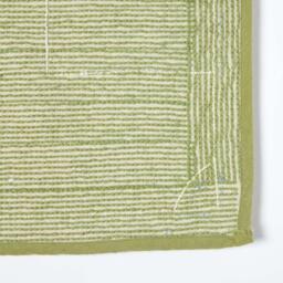 Cotton Tufted Football Pitch Childrens Rug - Green - thumbnail 4