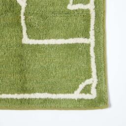 Cotton Tufted Football Pitch Childrens Rug - Green - thumbnail 3