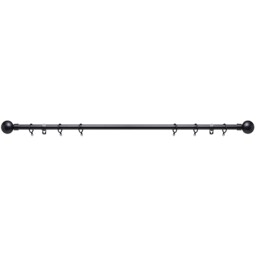 19 mm Extendable Metal Curtain Poles Rods - Gun Metal / 210cm - thumbnail 2