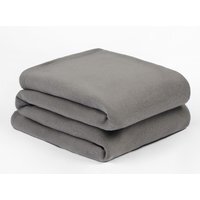 Large Plain Fleece Throw Blanket - Charcoal - image 1