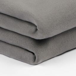 Large Plain Fleece Throw Blanket - Charcoal - thumbnail 5
