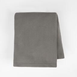 Large Plain Fleece Throw Blanket - Charcoal - thumbnail 4