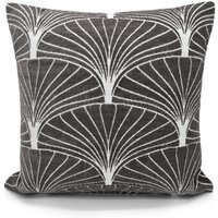 Luxury Chenille Pattern Cushion - Charcoal - image 1