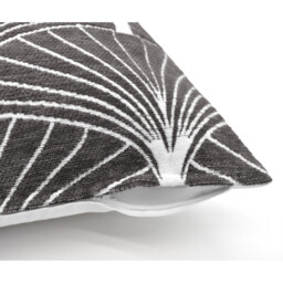 Luxury Chenille Pattern Cushion - Charcoal - thumbnail 2