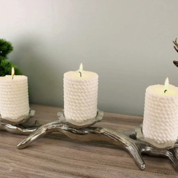 Antler Candle Holder Home Decoration - Silver - thumbnail 2