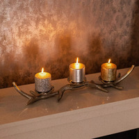 Antler Candle Holder Home Decoration - Silver - thumbnail 1