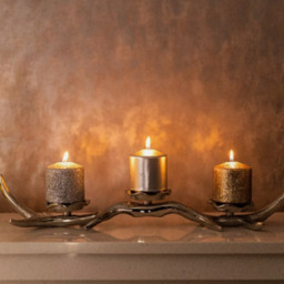 Antler Candle Holder Home Decoration - Silver - thumbnail 3