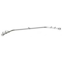 28mm 400cm Satin Silver Ball End Eyelet Bay Pole Set - Black - image 1