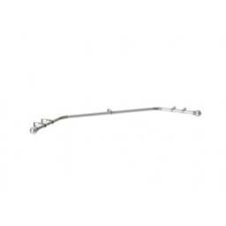 28mm 400cm Satin Silver Ball End Eyelet Bay Pole Set - Black - thumbnail 2