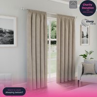 Dallas Natural Blackout Pencil Pleat Curtains - Natural / 117cm / 137cm - image 1
