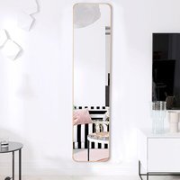 Rectangular Soft-Corner Wall-Mounted Full Length Mirror - Gold - thumbnail 1
