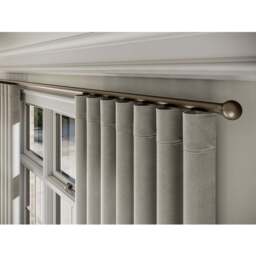 28mm Styleline Gliding Curtain Pole Set with Ball End - Taupe - Taupe / 530cm - thumbnail 2