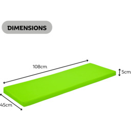 Waterproof Garden Bench Cushion  - Green - thumbnail 3